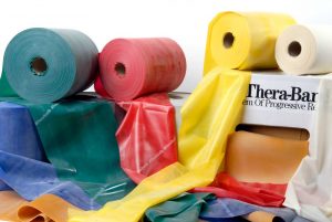Bandes d'exercices élastiques Thera-Band, vendues chez CapRol
